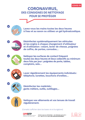 Affiche Prevention BTP Consigne Nettoyage